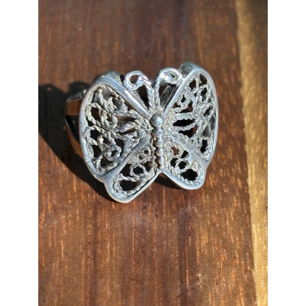 Sterling Silver Butterfly Ring Size 7